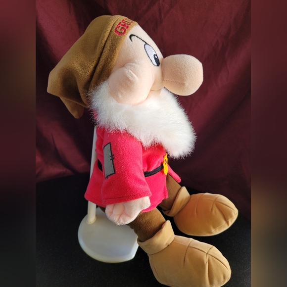 Disney Store Grumpy Plush Snow White and the Seven Dwarfs Sitting 10.5" - Picture 5 of 8